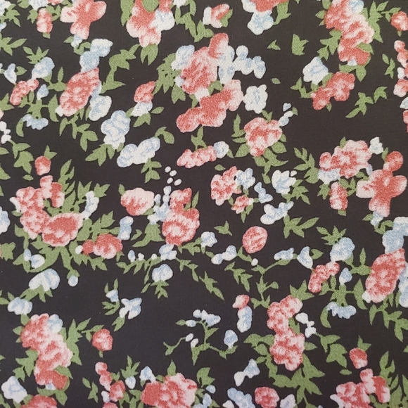 Ax Paris Black/Mauve/Green Multi-color Floral Long Sleeve Mini Dress, Size 18 - Picture 13 of 15